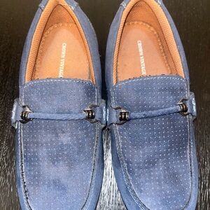Crown Vintage Boys Navy Loafers